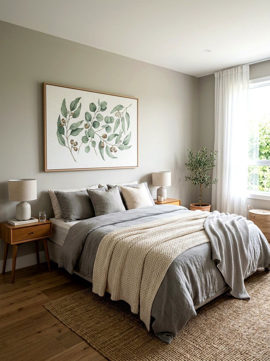 Eucalyptus Branch Canvas - 25 Spring Canvas Art Ideas