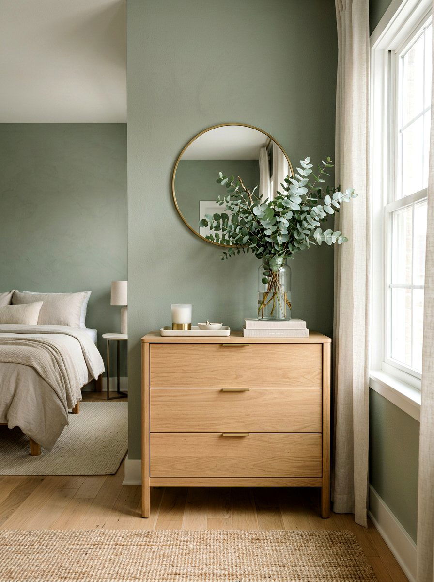 Eucalyptus Branch - 25 Spring Bedroom Dresser Decor Ideas