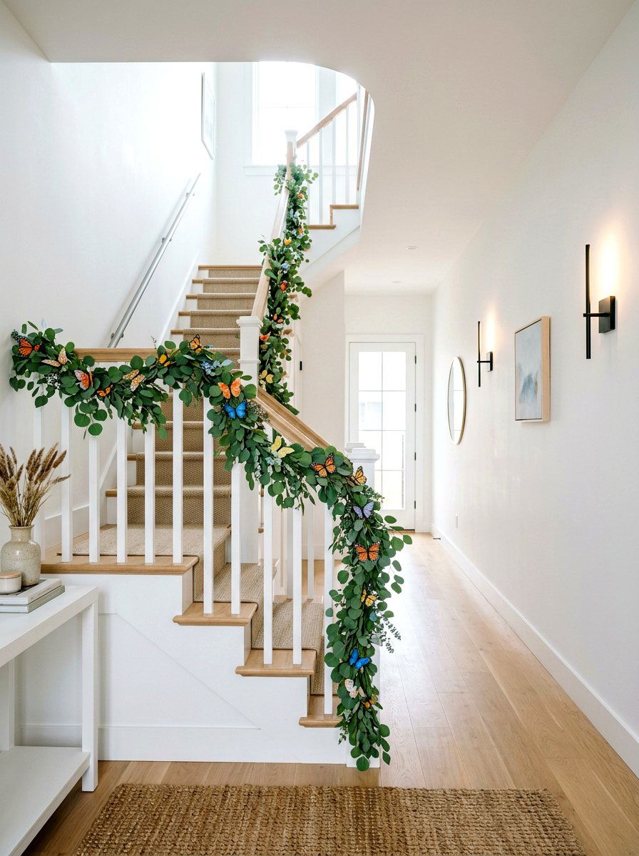 Eucalyptus Butterfly Garland - 25 Spring Butterfly Garland Ideas