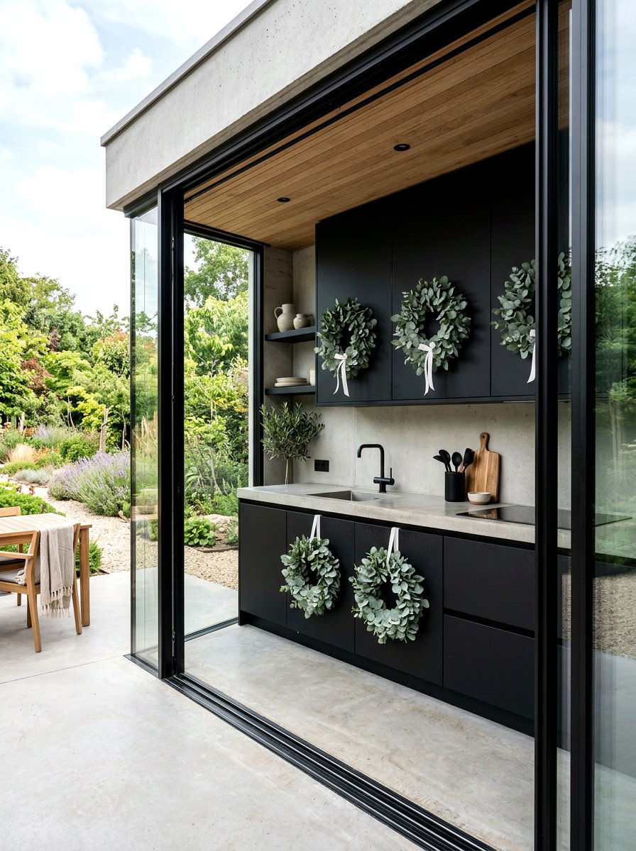 Eucalyptus Cabinet Wreath - 25 Spring Cabinet Wreath Ideas