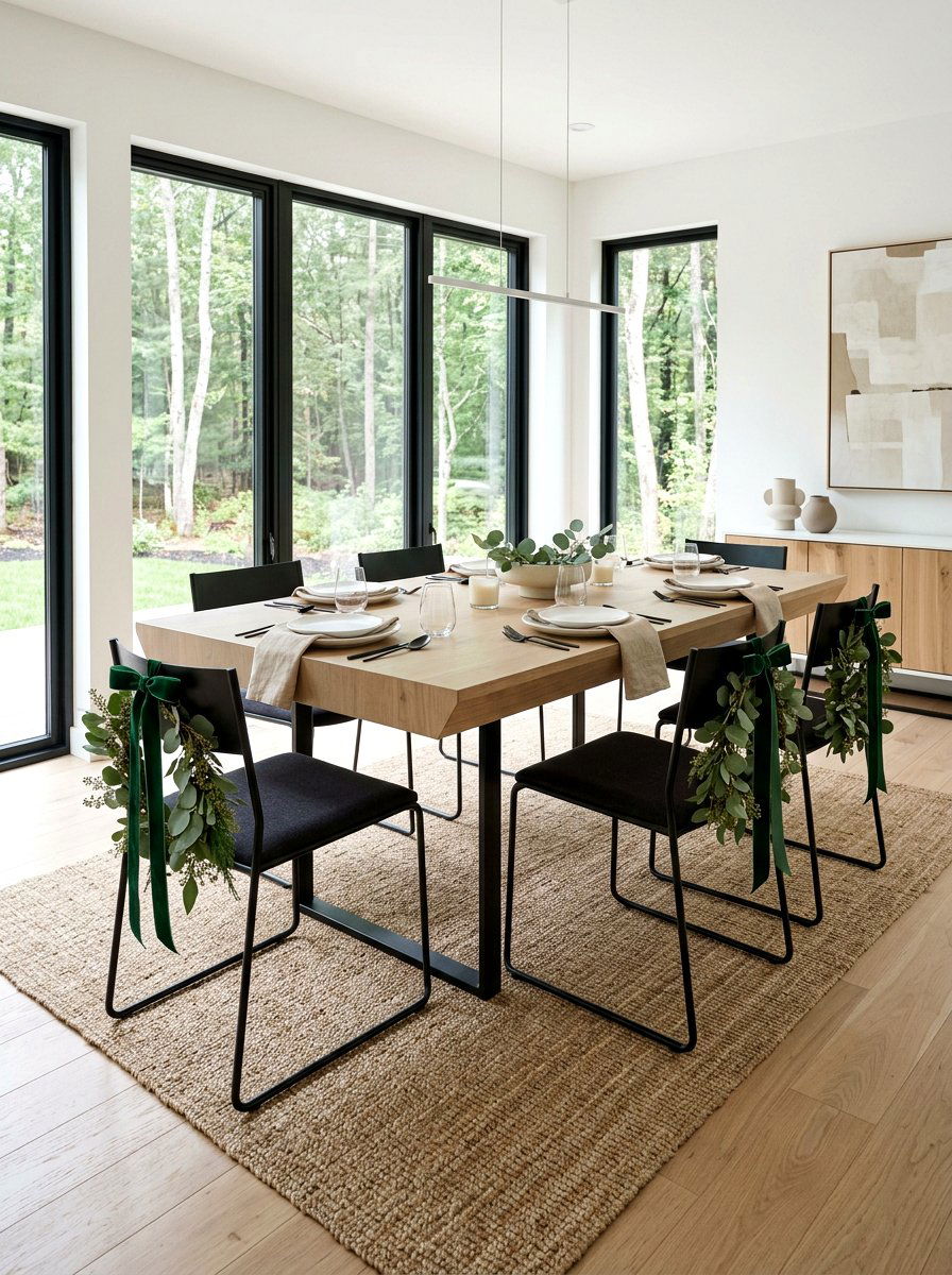 Eucalyptus Chair Wreath - 25 Spring Chair Back Wreath Ideas