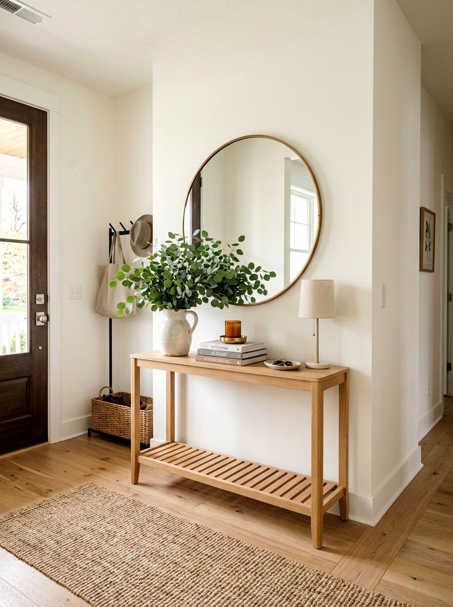 Eucalyptus Console Table Entryway - 25 Spring Eucalyptus Decor Ideas