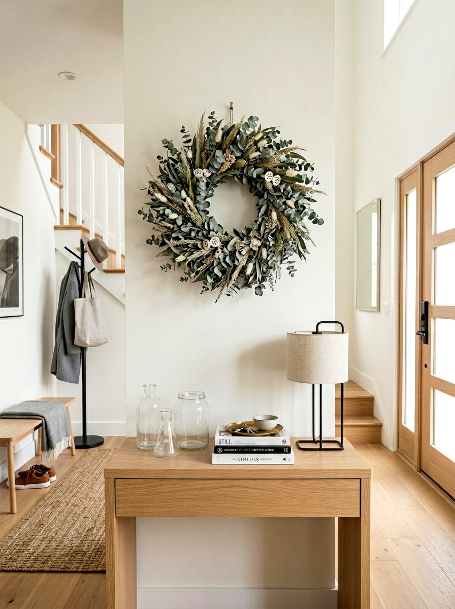 Eucalyptus Dried Wreath - 25 Spring Dried Floral Wreath Ideas