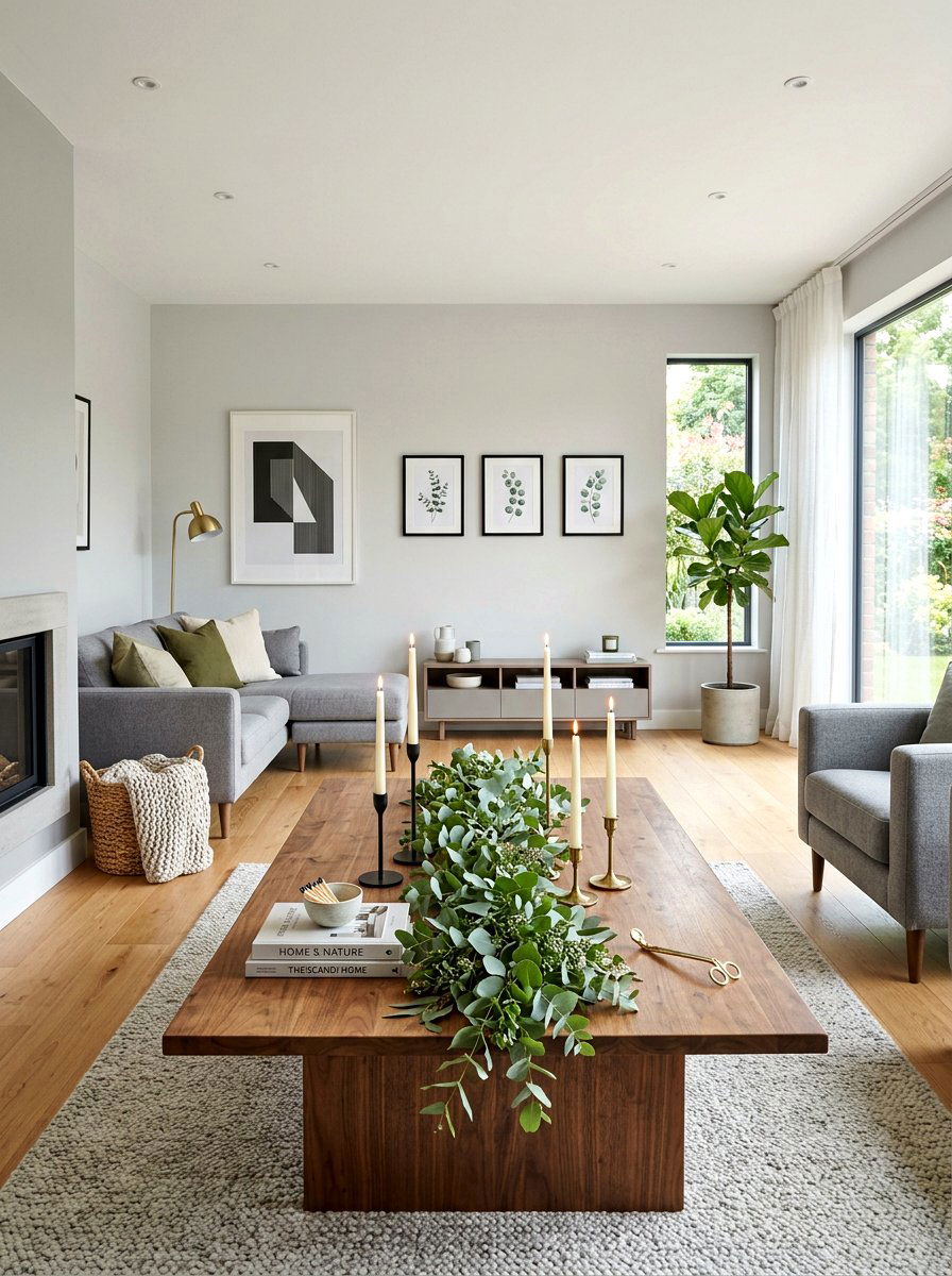 Eucalyptus Garland - 25 Spring Living Centerpiece Ideas