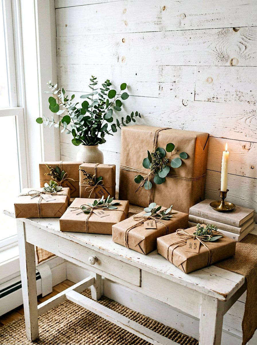 Eucalyptus Garland Gift Wrap - 25 Spring Eucalyptus Garland Ideas