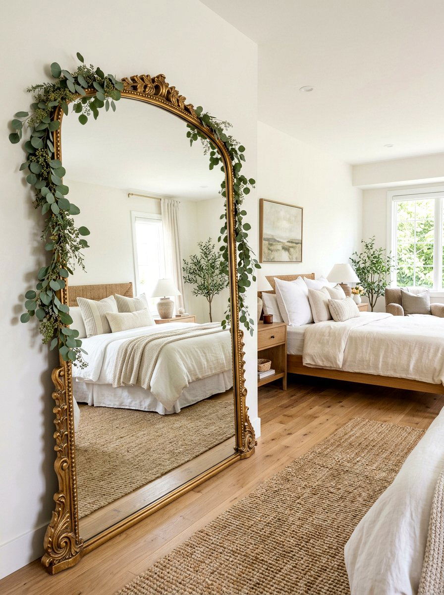 Eucalyptus Garland Mirror Frame - 25 Spring Eucalyptus Garland Ideas