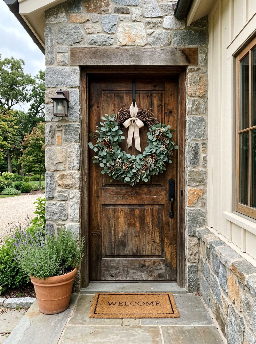 Eucalyptus Grapevine Wreath - 25 Spring Wreath Ideas