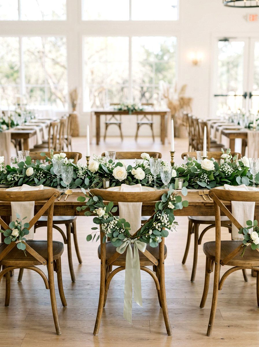 Eucalyptus Greenery Decor - 25 Spring Wedding Reception Decor Ideas