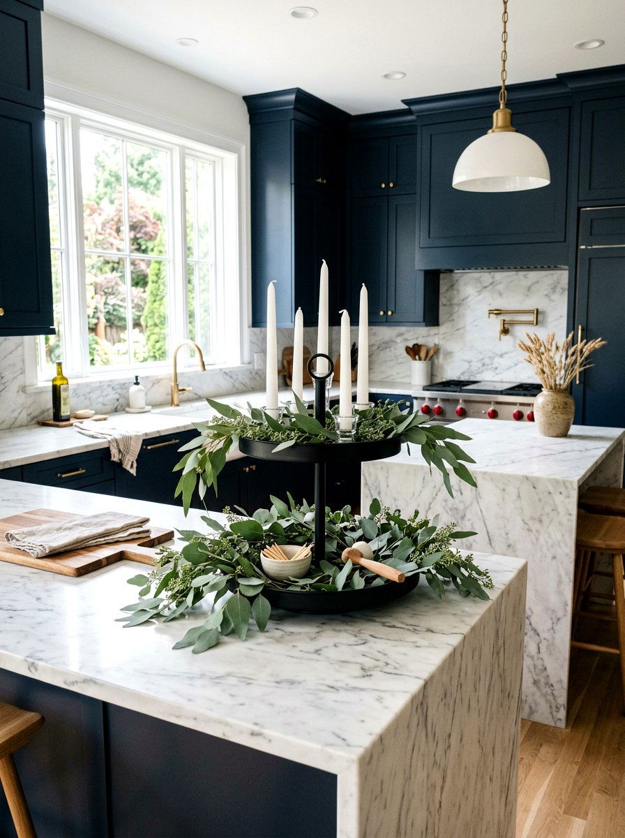 Eucalyptus Greenery Tray - 25 Spring Tiered Tray Ideas for Kitchen