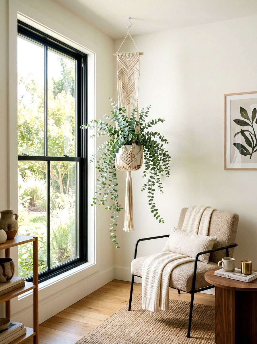 Eucalyptus Hanging Planter Indoor - 25 Spring Eucalyptus Decor Ideas