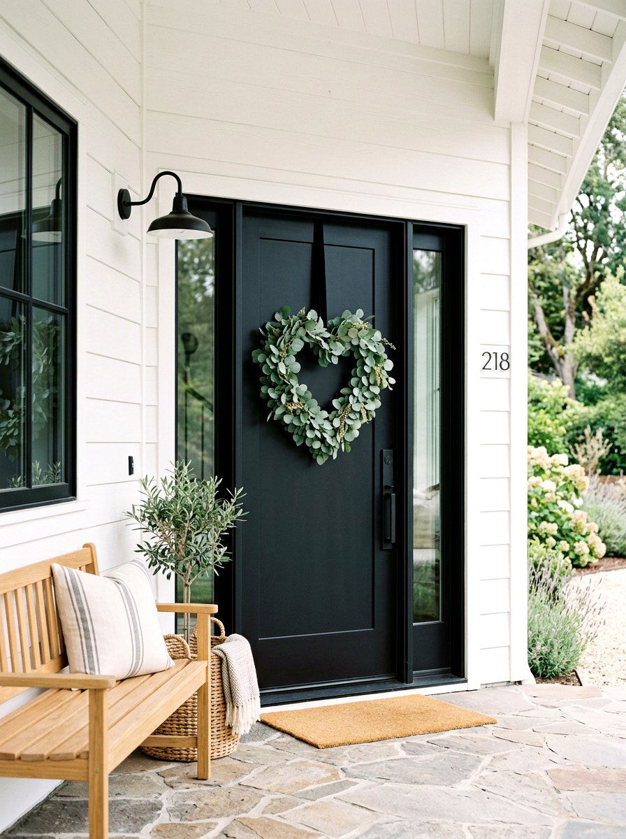 Eucalyptus Heart Wreath - 25 Spring Heart Wreath Ideas