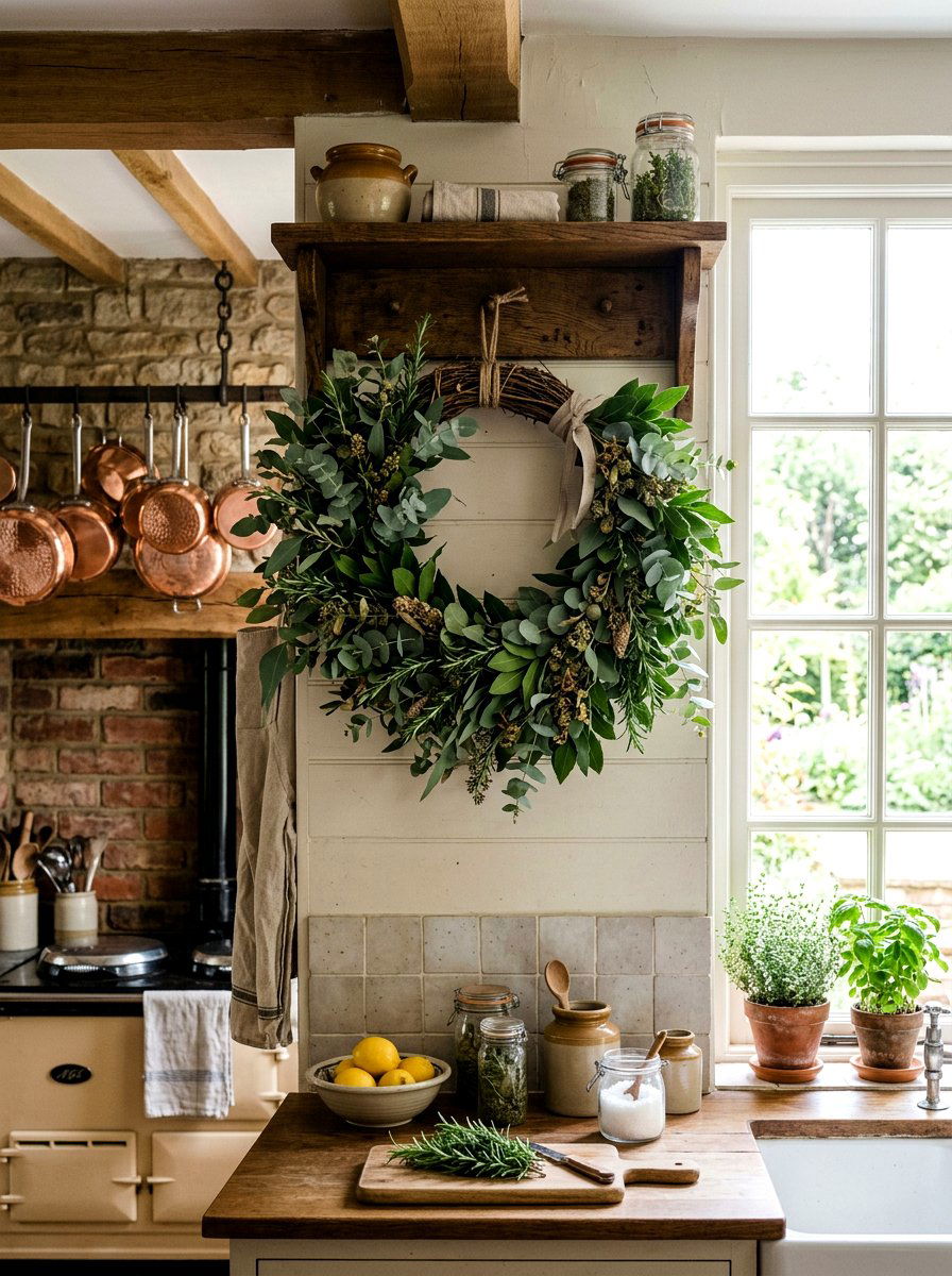 Eucalyptus Herb Wreath - 25 Spring Eucalyptus Wreath Ideas