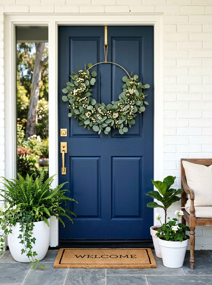Eucalyptus Hoop Wreath - 25 Spring Flower Wreath Hoop Ideas
