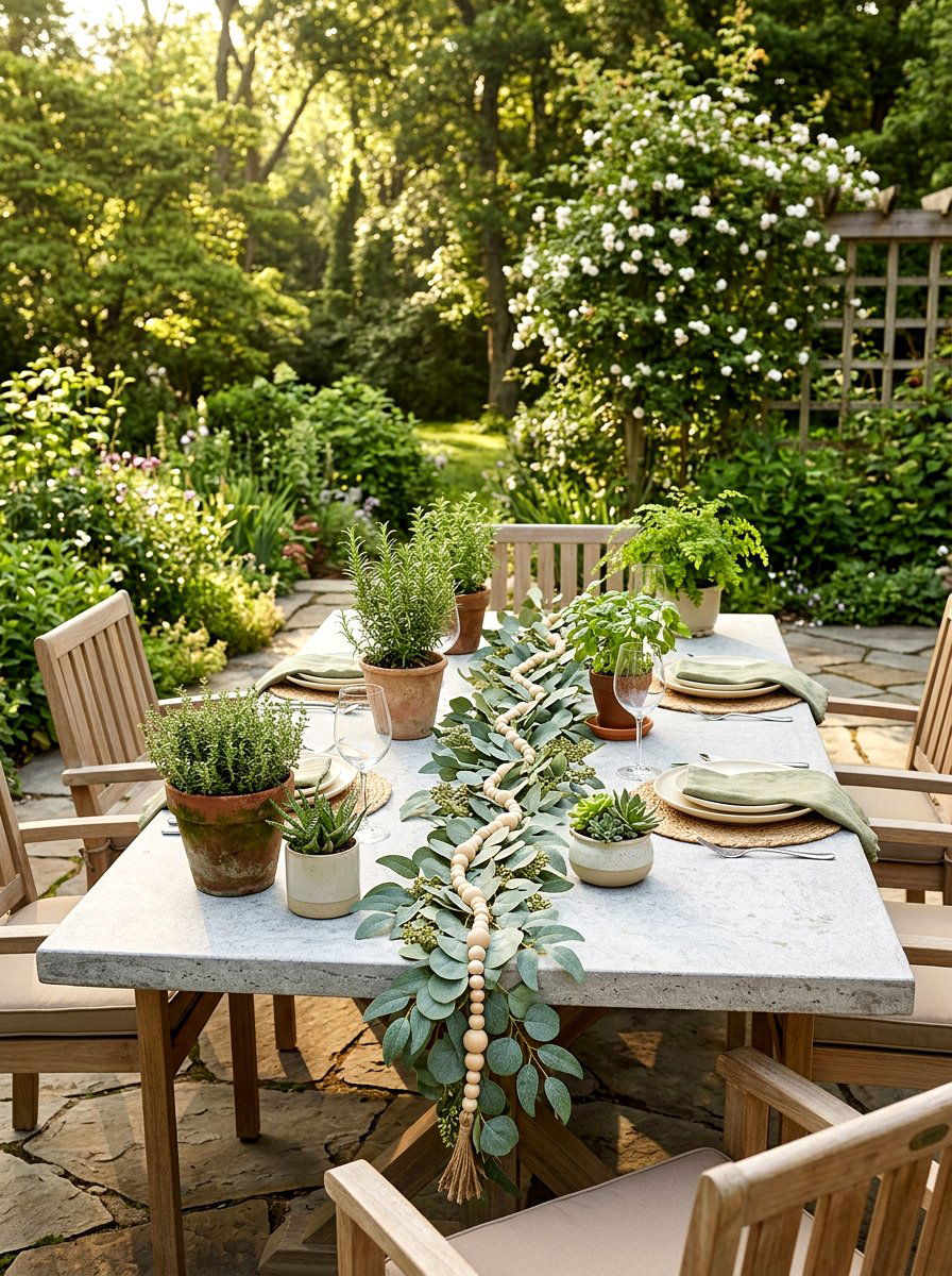 Eucalyptus Leaf Bead Garland - 25 Spring Bead Garland Ideas