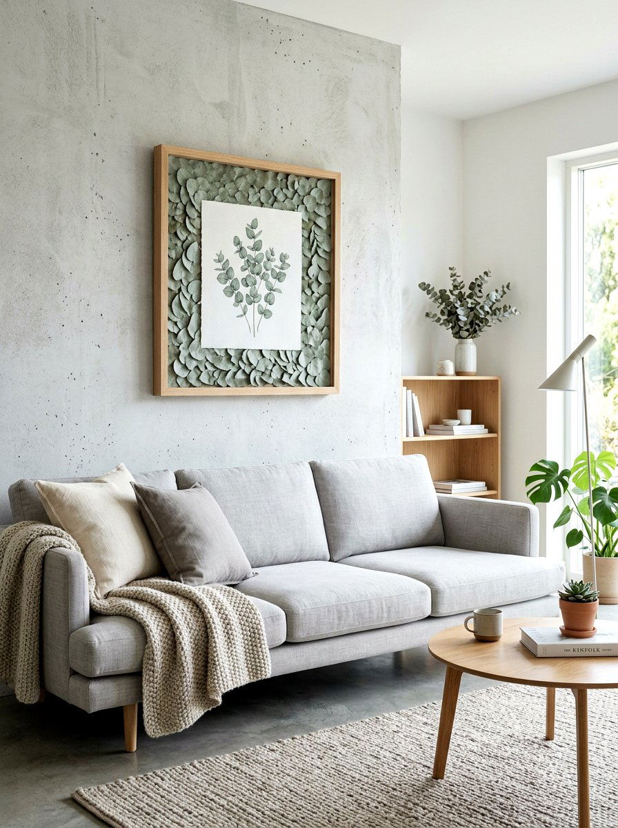 Eucalyptus Leaf Picture Frame - 25 Spring Picture Frame Craft Ideas