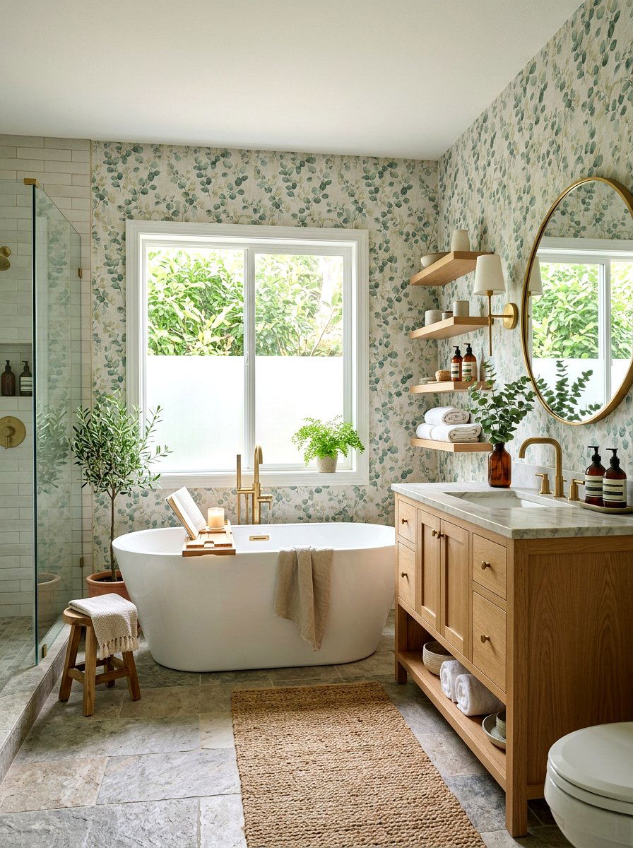 Eucalyptus Leaf Wallpaper - 25 Spring Accent Wall Ideas