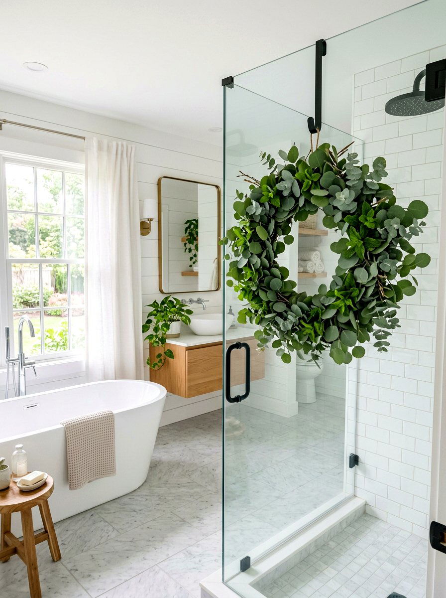 Eucalyptus Mint Wreath - 25 Spring Herb Wreath Ideas