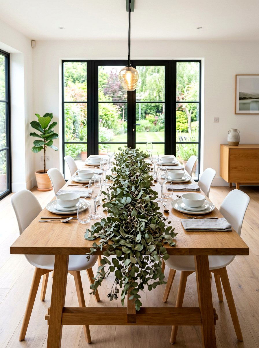 Eucalyptus Table Runner - 25 Spring Dried Eucalyptus Ideas