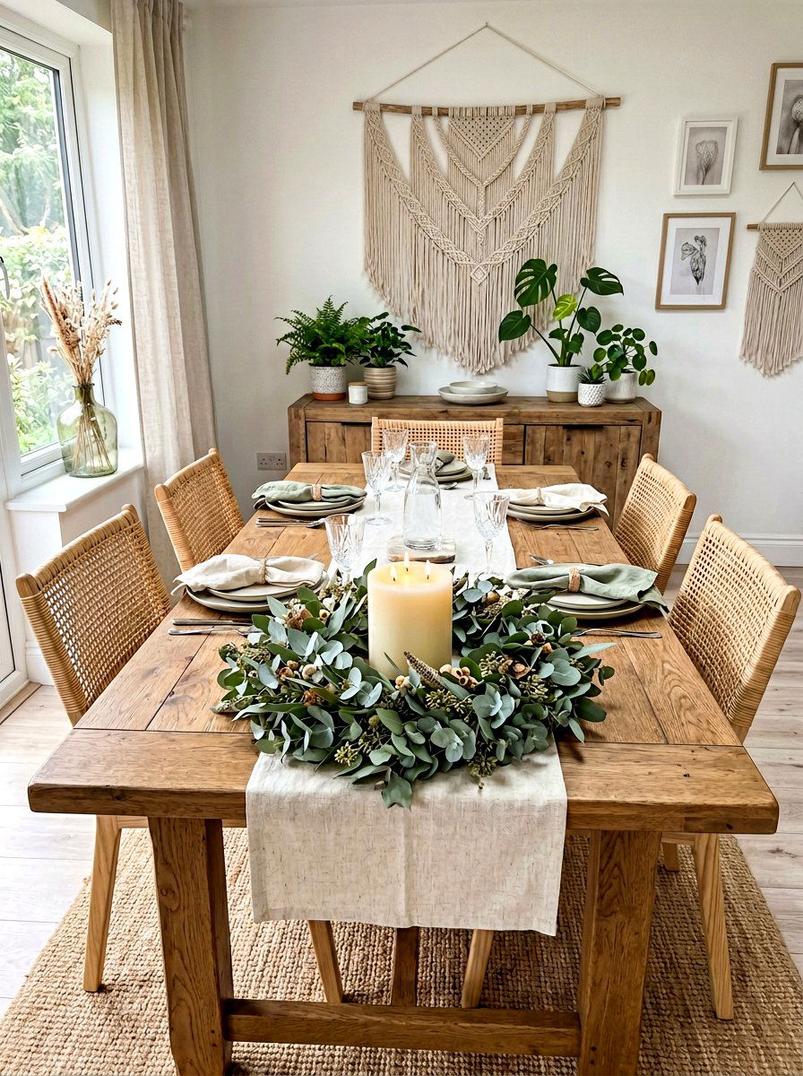 Eucalyptus candle wreath - 25 Spring Candle Decor Ideas