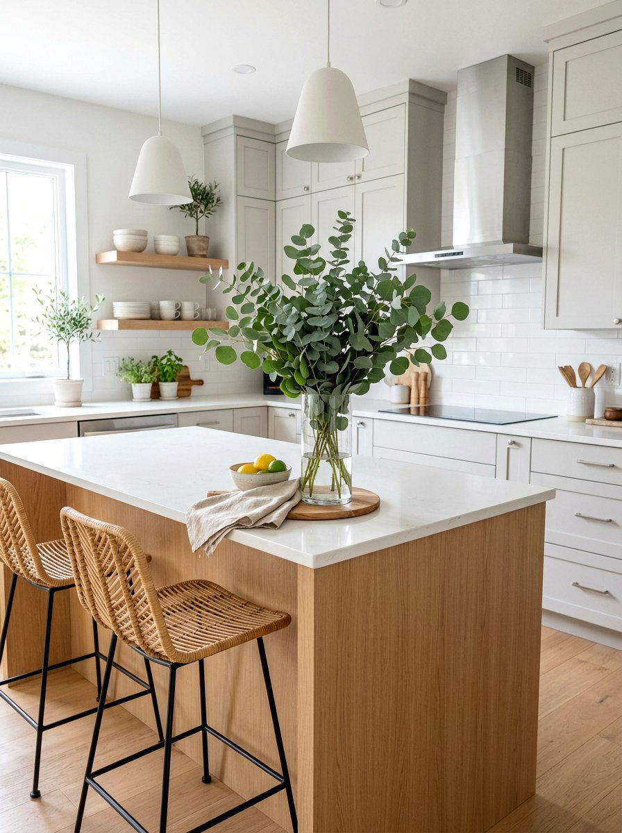 Eucalyptus kitchen decor - 25 Spring Kitchen Counter Decor Ideas