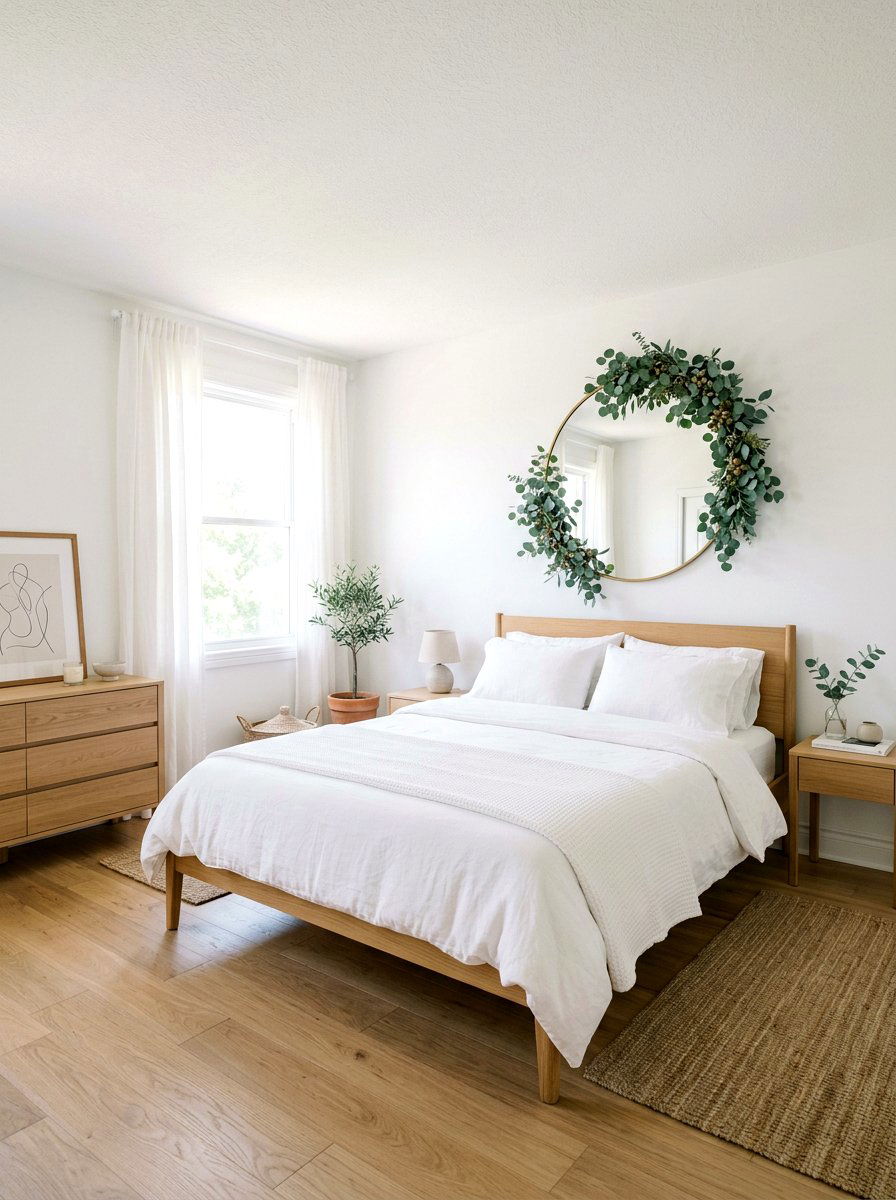 Eucalyptus mirror greenery - 25 Spring Mirror Decor Ideas