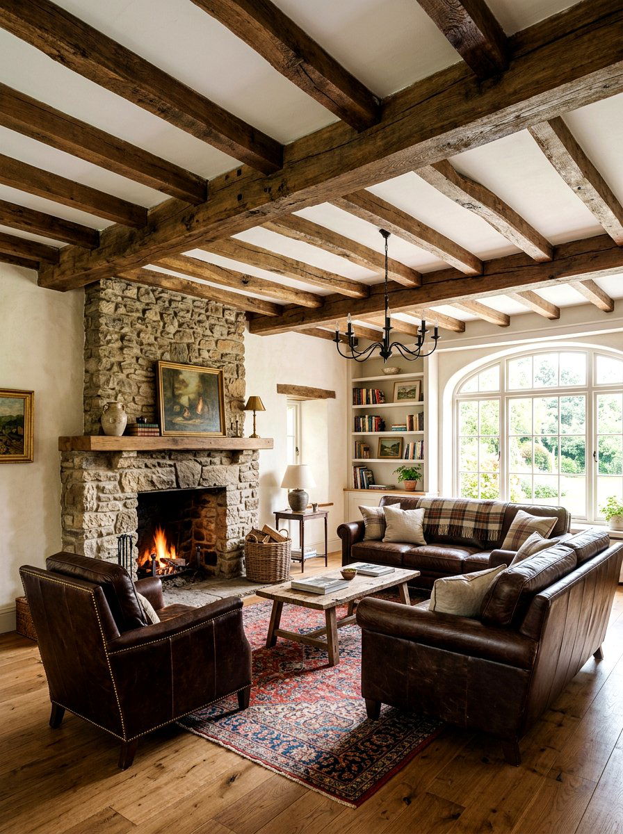 Exposed Wood Ceiling Beam - 25 Spring Tuscan Decor Ideas
