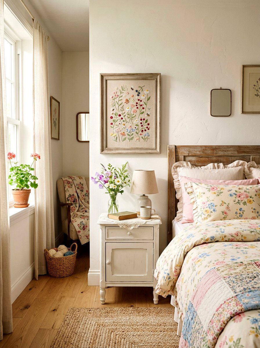 Fabric Background Picture Frame - 25 Spring Picture Frame Craft Ideas