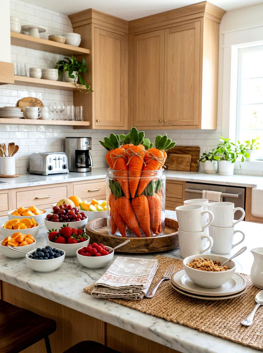 Fabric Carrots - 25 Spring Jar Filler Ideas