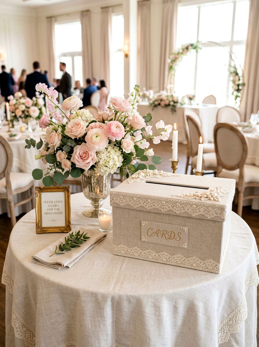 25 Elegant Spring Wedding Card Box Ideas for Reception
