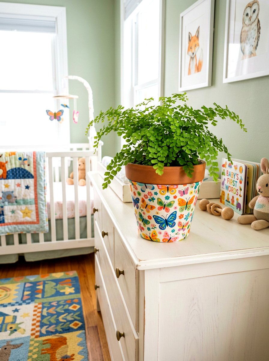 Fabric Covered Clay Pot - 25 Spring Clay Pot Craft Ideas