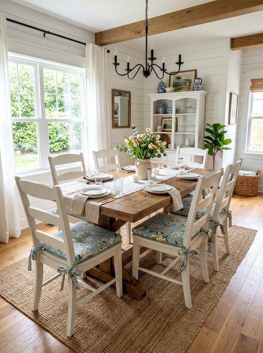 Fabric Dining Chair - 25 Spring Thrift Flip Decor Ideas