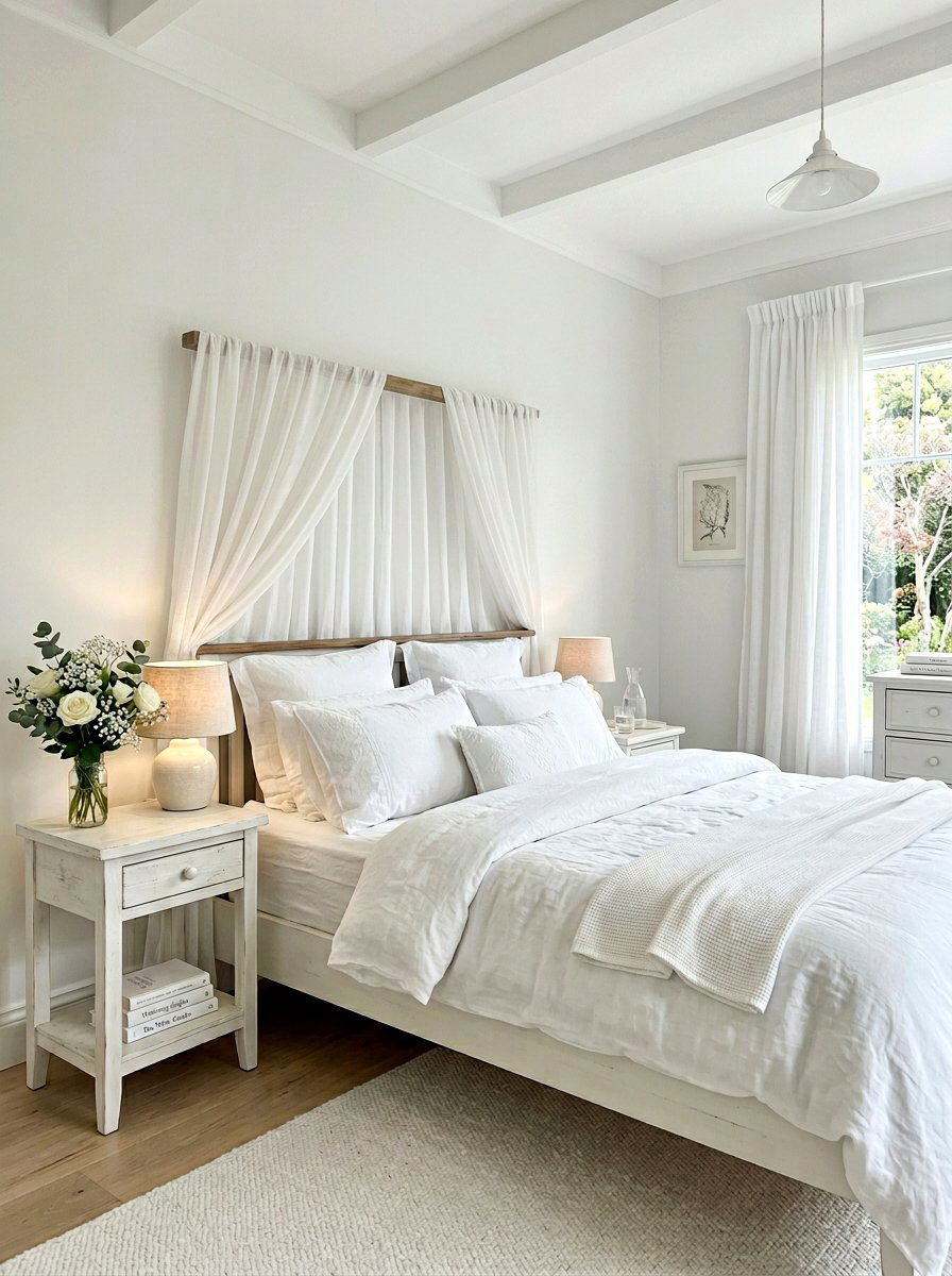 Fabric Drape Headboard - 25 Spring Headboard Decor Ideas