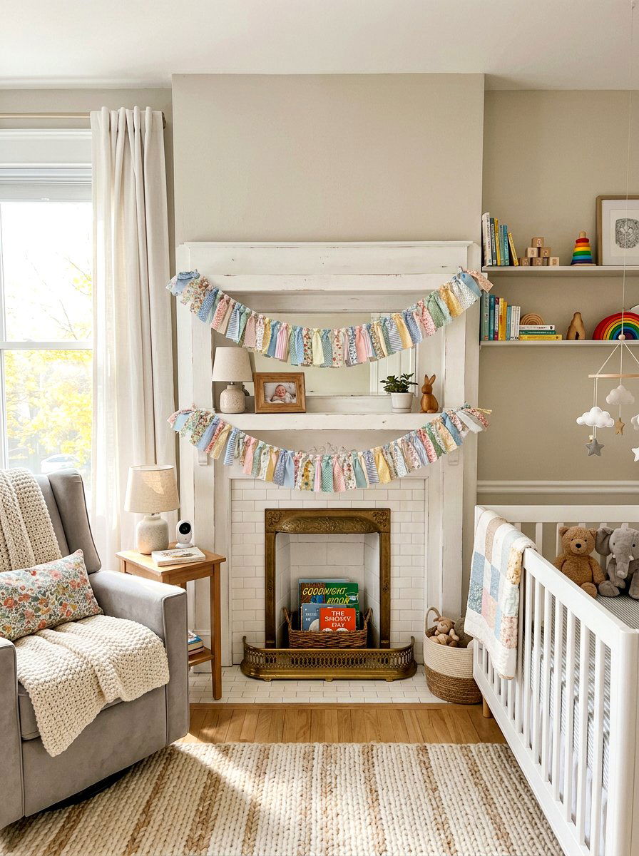 Fabric Scrap Garland - 25 Spring DIY Craft Ideas