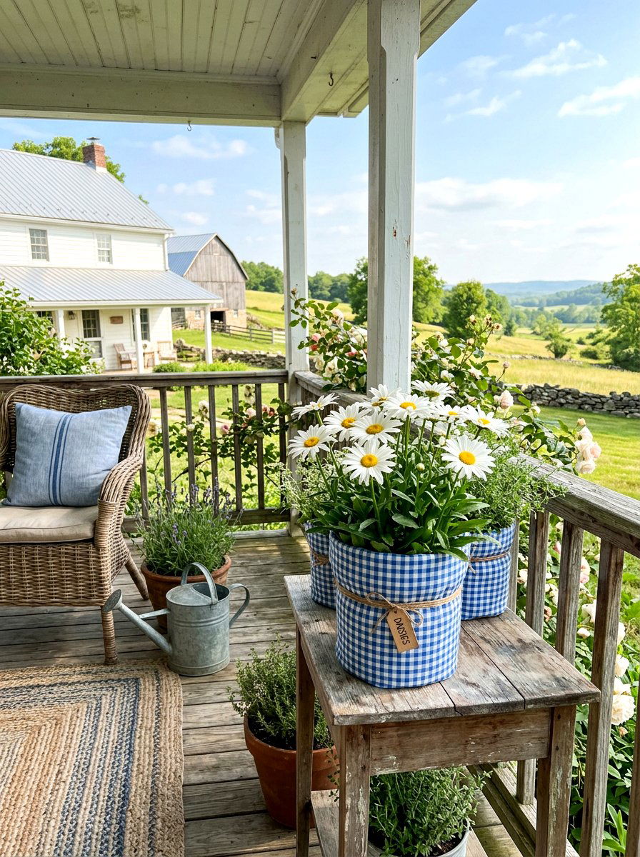 Fabric covered flower pot - 25 Spring Terracotta Pot Ideas