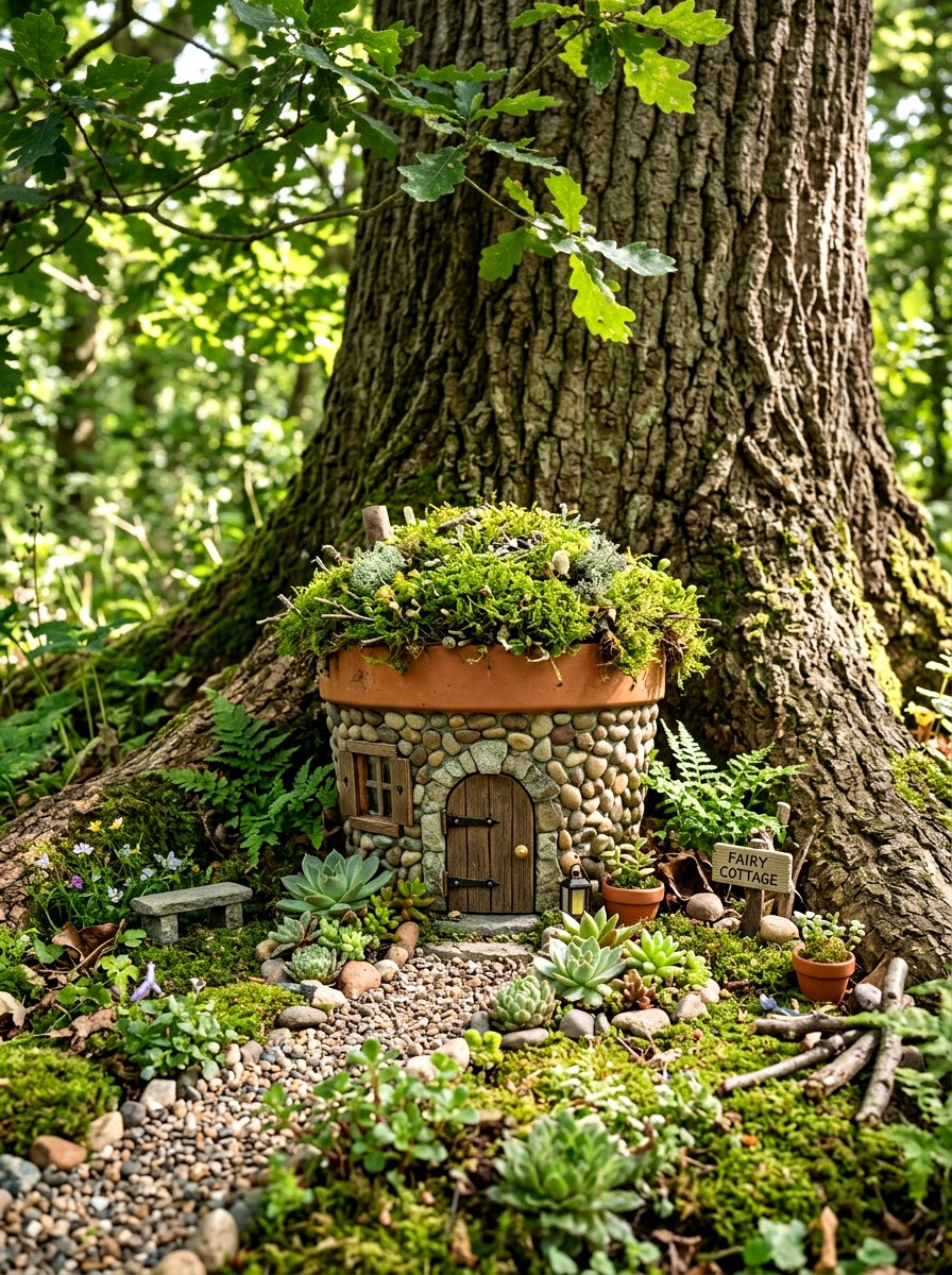 Fairy House Clay Pot - 25 Spring Clay Pot Craft Ideas