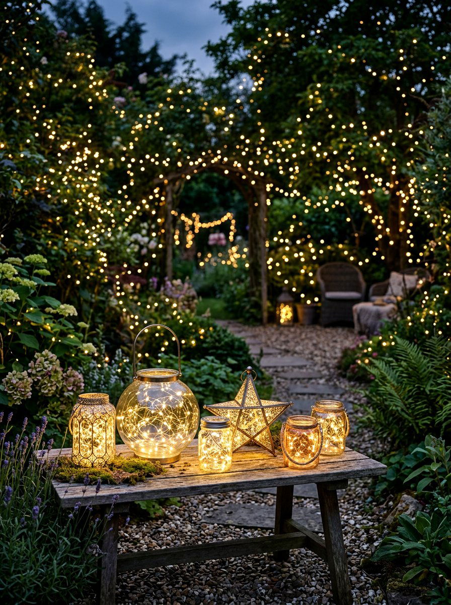 Fairy Light Lanterns - 25 Spring Outdoor Lantern Ideas