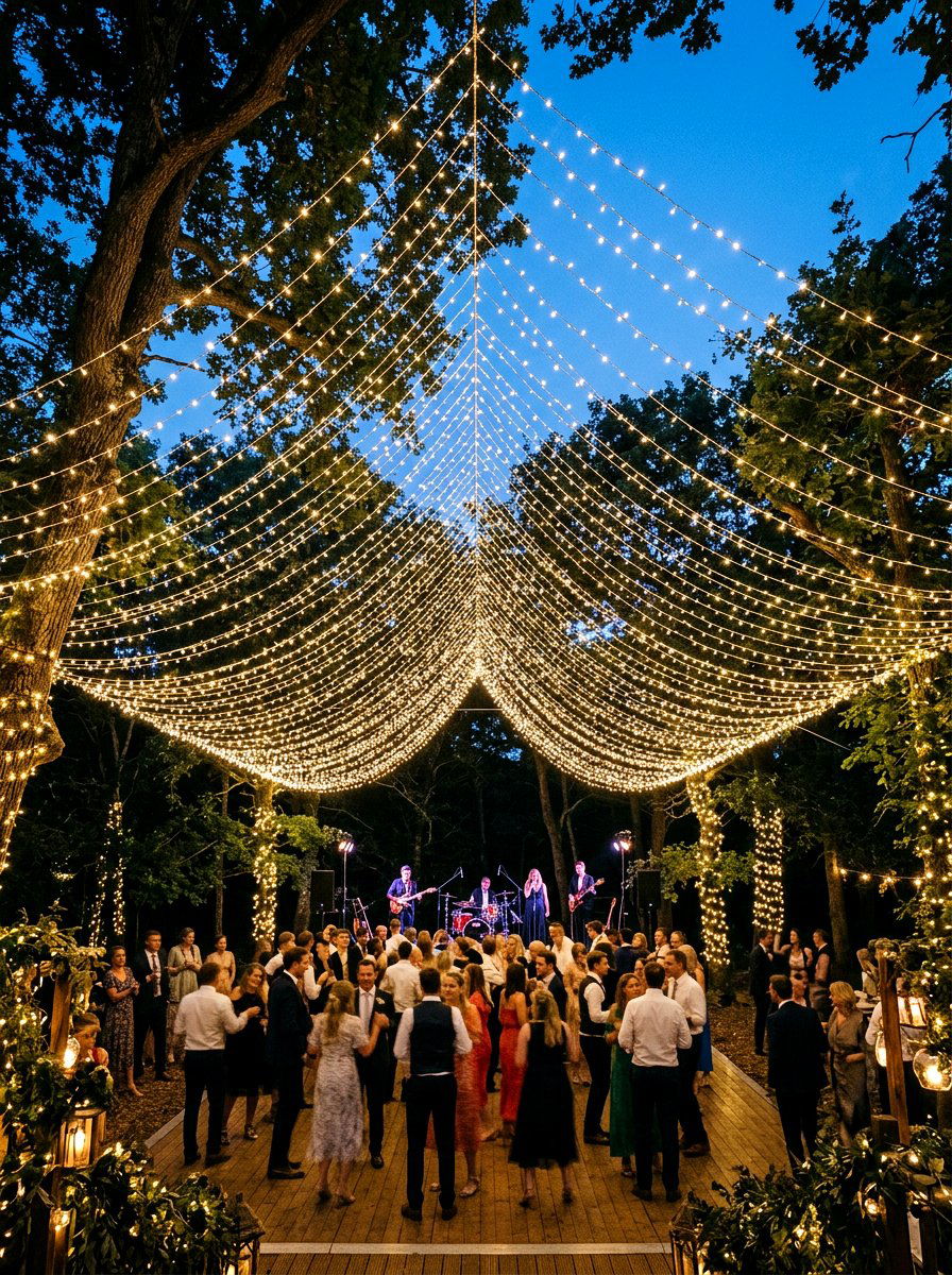 Fairy Light Wedding Canopy - 25 Spring Wedding Decor Ideas