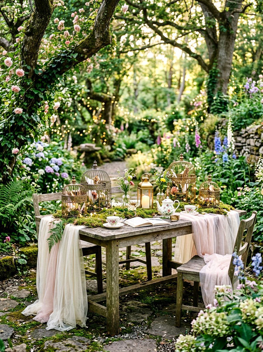 Fairy Tale Garden Table - 25 Spring Garden Table Decor Ideas