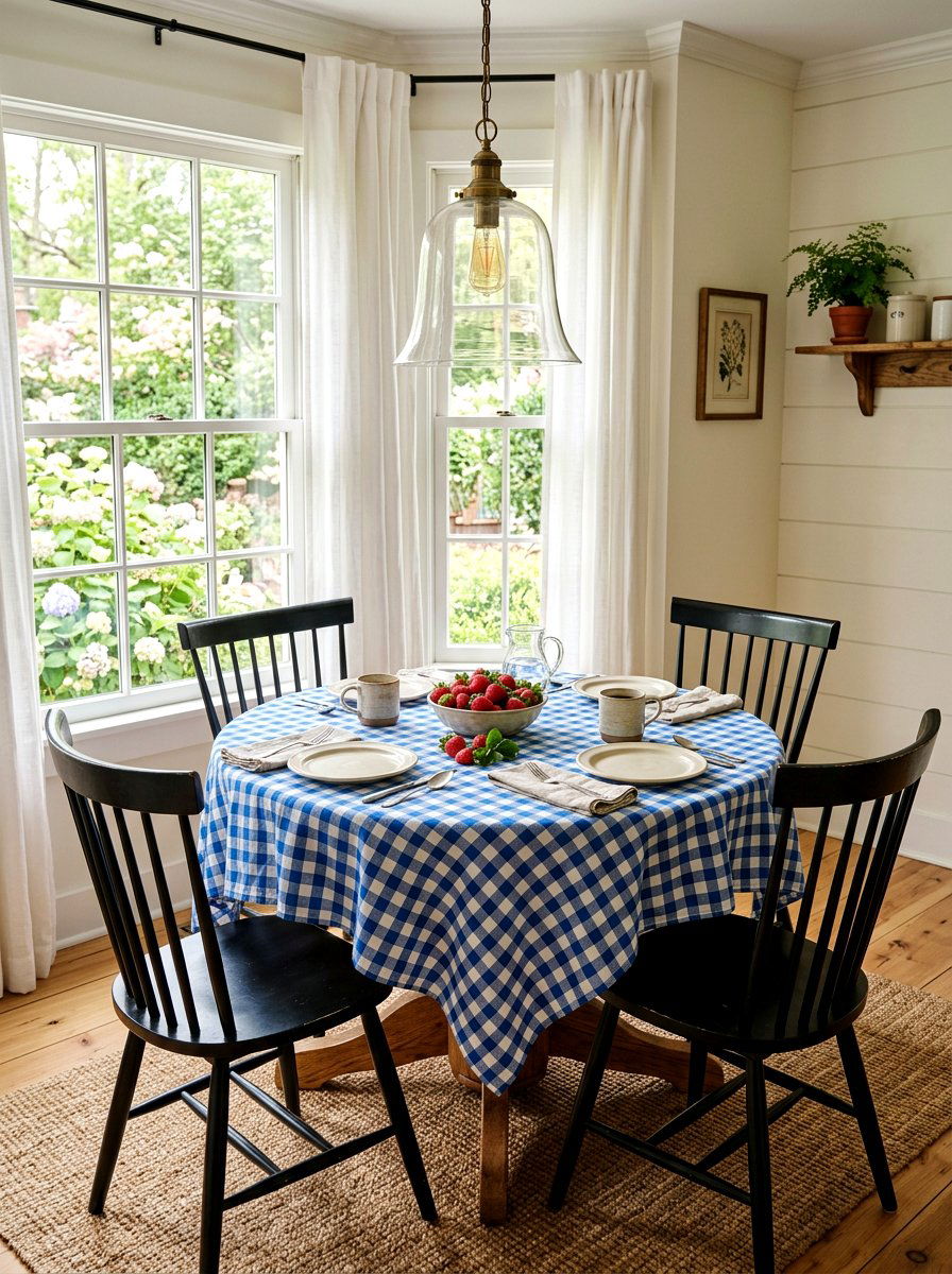 Farmhouse Breakfast Nook Spring Setup - 25 Spring Farmhouse Decor Ideas