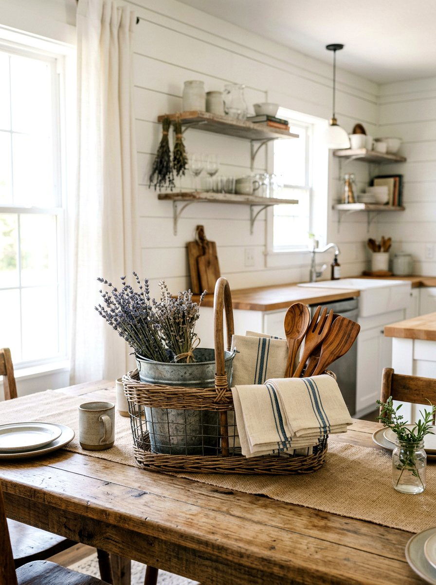 Farmhouse Decor Basket - 25 Spring Basket Filler Ideas