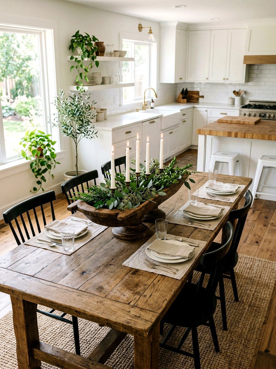 Farmhouse Dough Bowl Style Pedestal - 25 Spring Pedestal Bowl Ideas