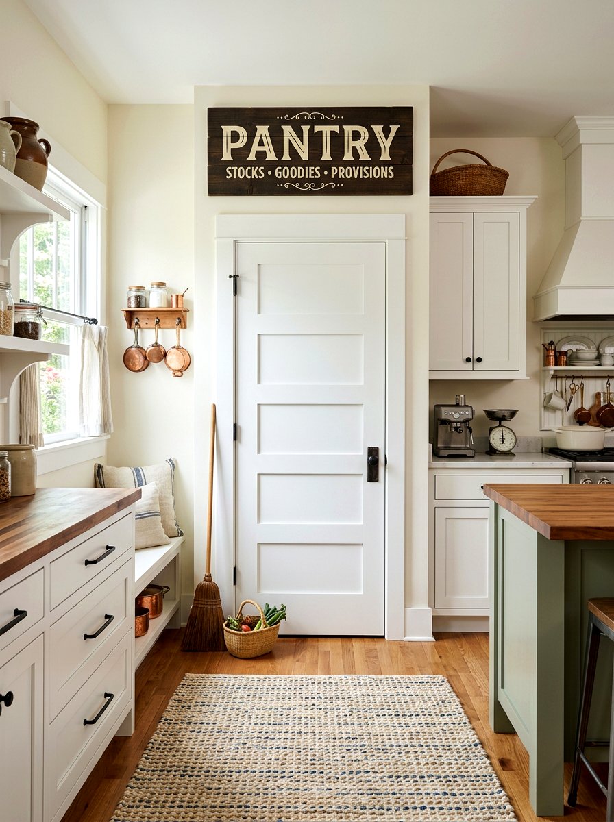 Farmhouse Kitchen Pantry Sign - 25 Spring Farmhouse Sign Ideas