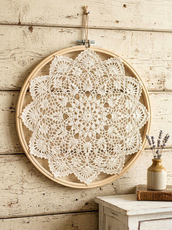Vintage Lace and Doily Hoop