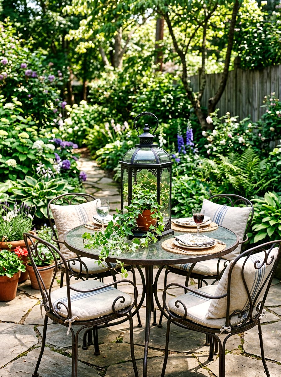 Farmhouse Lantern Greenery - 25 Spring Table Vignette Ideas