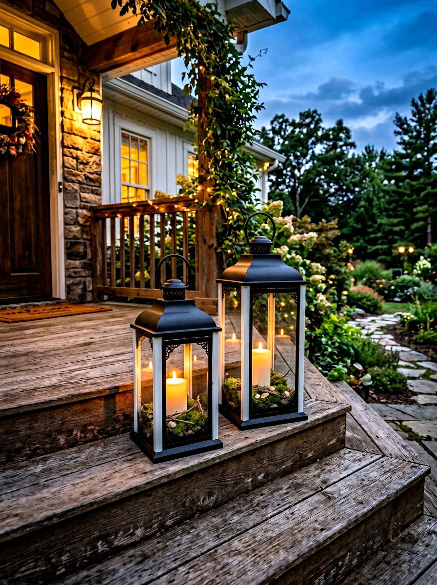 Farmhouse Lantern - 25 Spring DIY Porch Decor Ideas