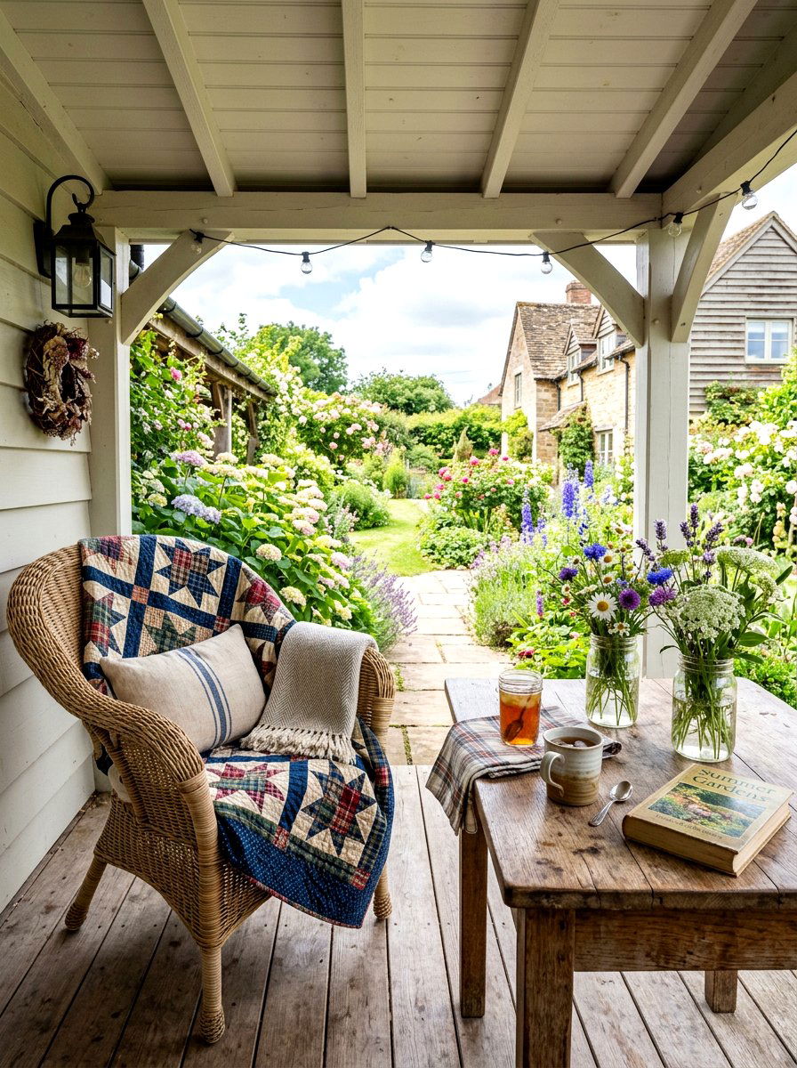 Farmhouse Picnic Quilt - 25 Spring Quilt Ideas