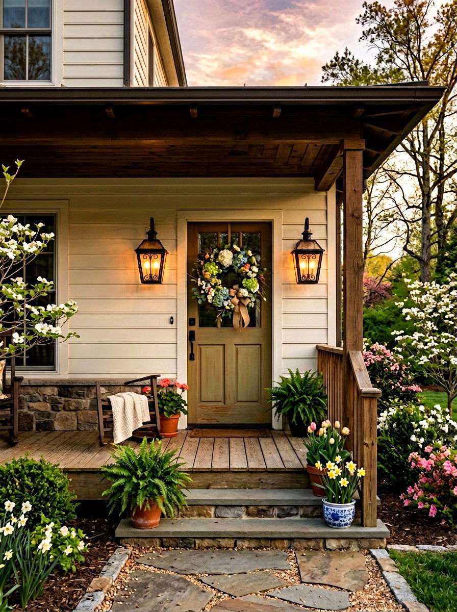 Farmhouse Porch Lanterns - 25 Spring Outdoor Lantern Ideas