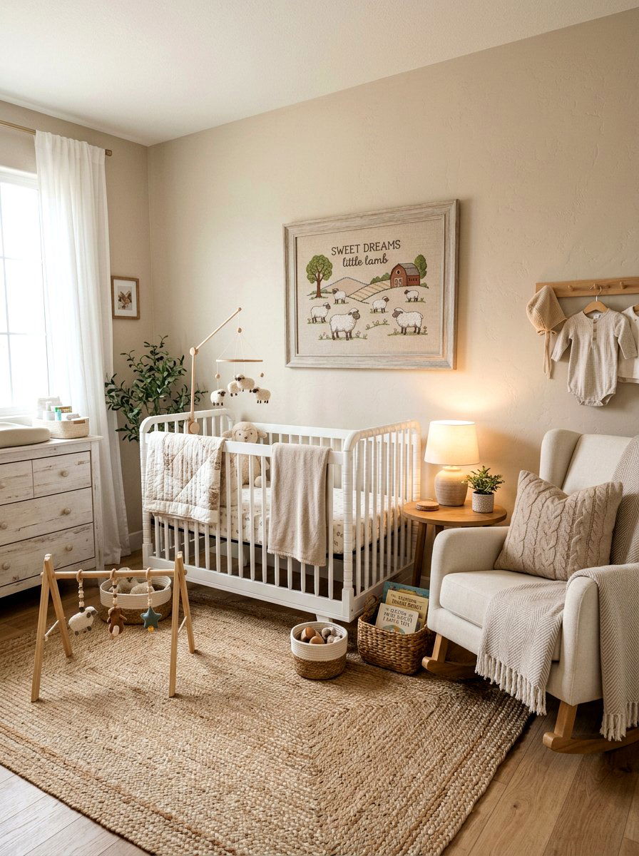 Farmhouse Sheep Decor - 25 Spring Cross Stitch Decor Ideas