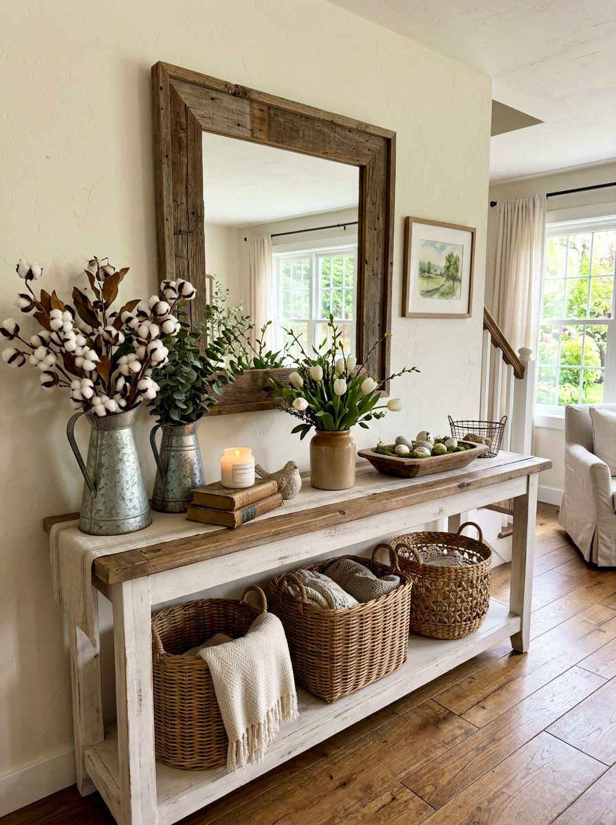 Farmhouse Sideboard Decor - 25 Spring Sideboard Decor Ideas