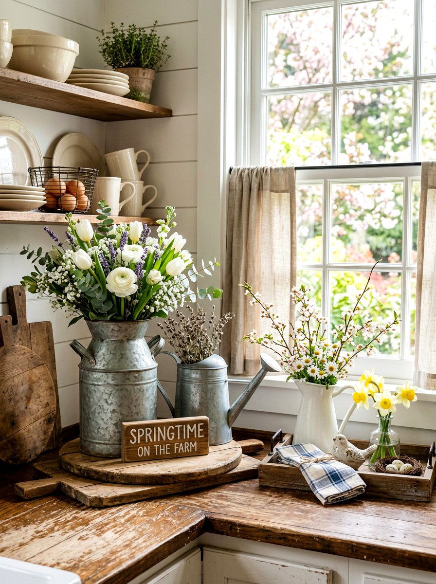 Farmhouse Spring Decor - 25 Spring Kitchen Decor Ideas
